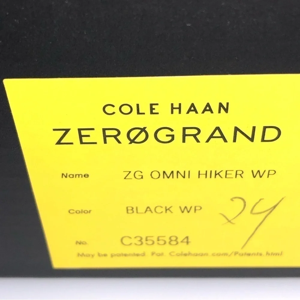 Cole Haan Men's Zerogrand Omni Hiker Waterproof Boot C35584 Black